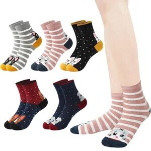 Crew Socks,Cat Casual Sock, Patterned Novelty Comfortable Ankle Socks Free Size
